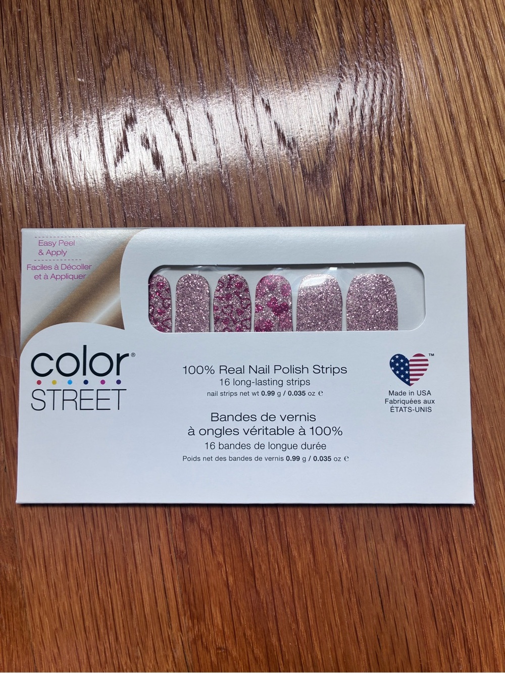 Color Street Pink Glitter Nail Polish Strips